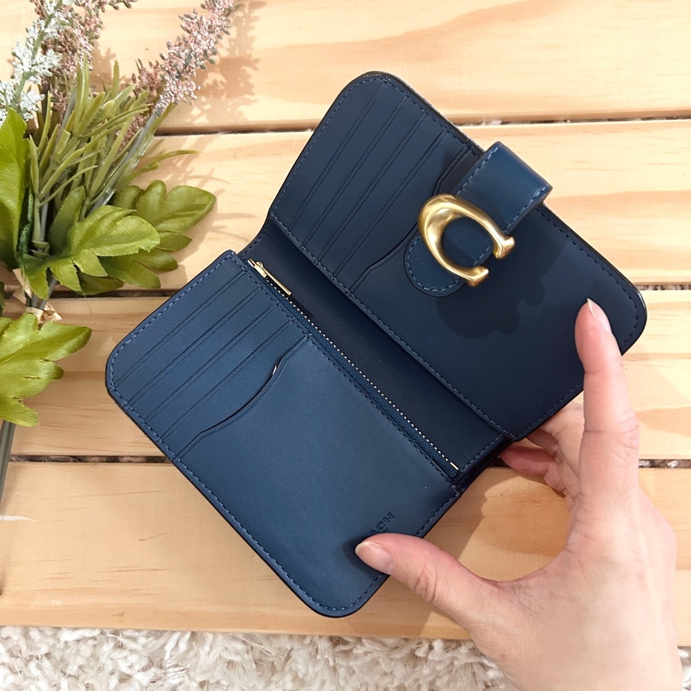 NWT💙Coach Women Denim Tabby Medium Wallet Deep Blue CAN58 Gift Idea - Picture 2 of 5